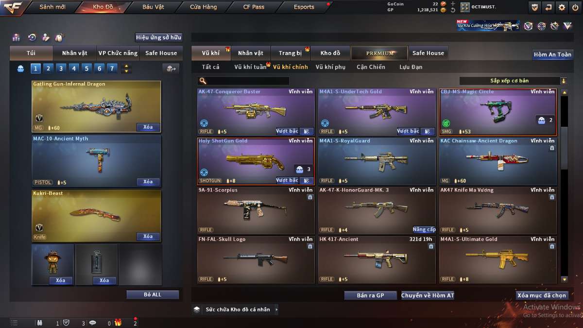 shop acc cf uy tin gia re